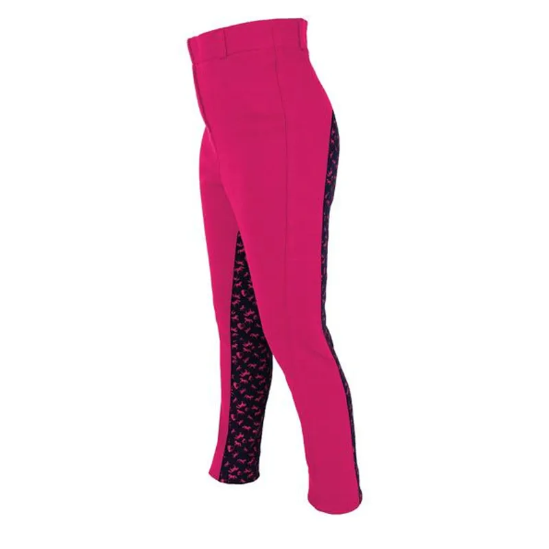 Loveson Children's Printed Jodhpurs - Pink/Navy